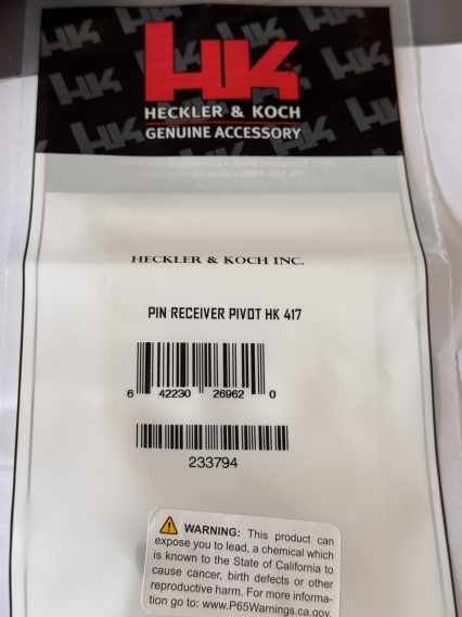 HK 417/G28 Receiver Pivot Pin (tool less )
