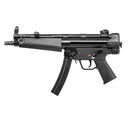 HK SP5, 9mm, two 30rd magazines, bungee sling and sight tool included